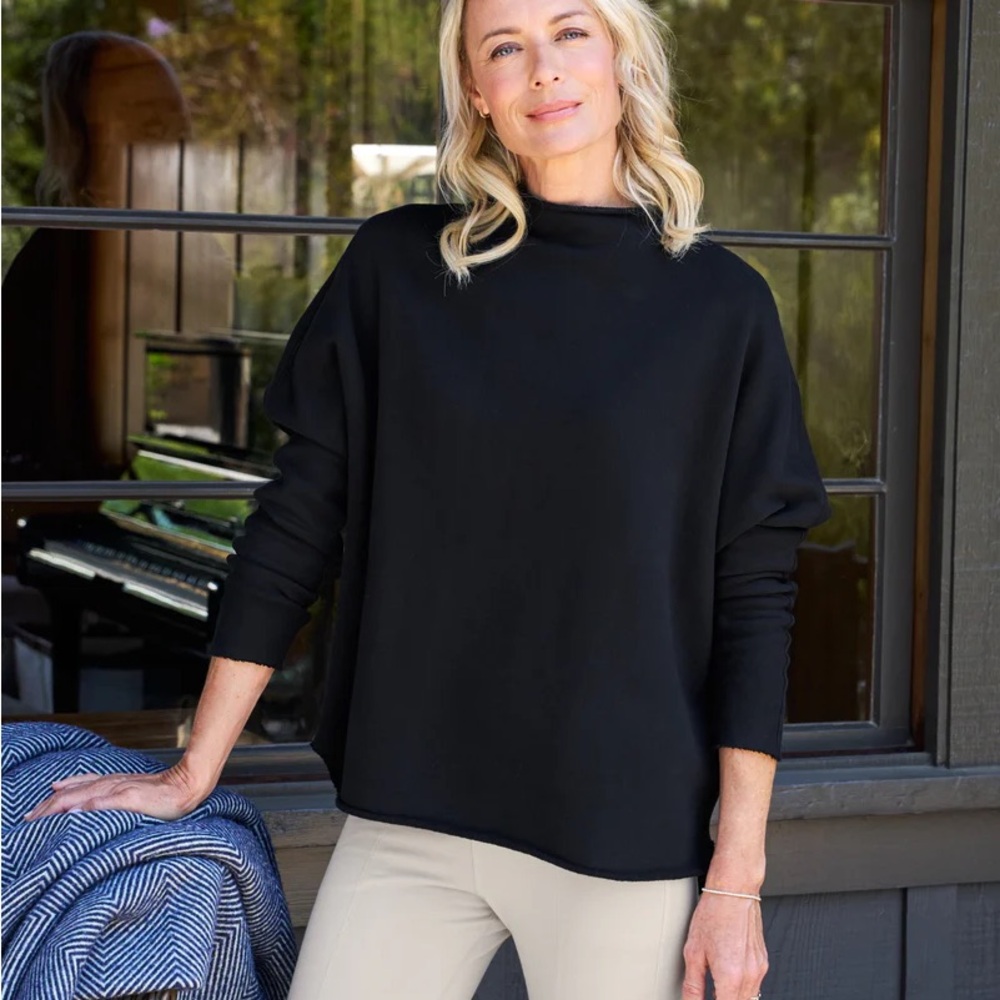Frank & Eileen EFFIE Long-Sleeve Funnel Neck Capelet
